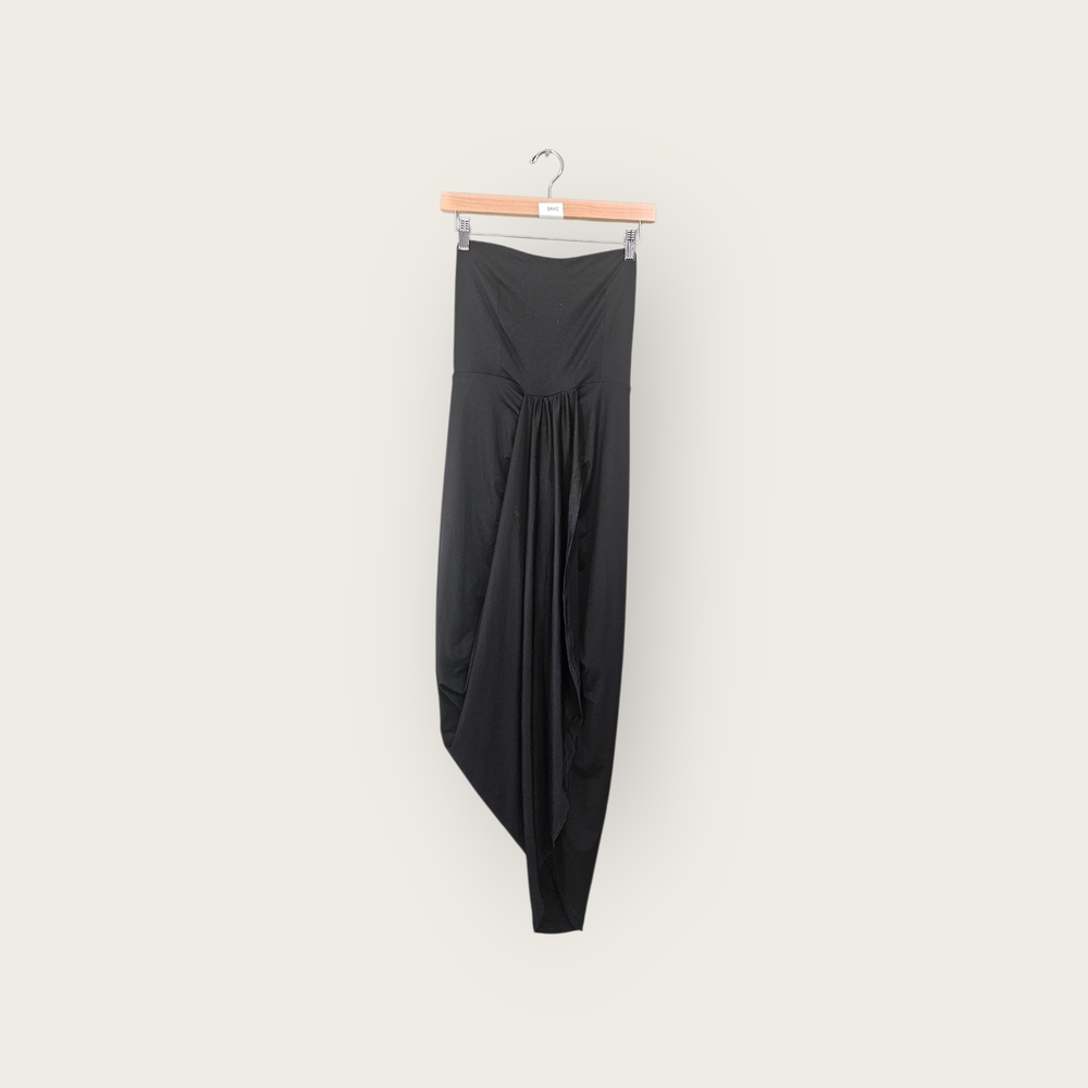 Elegant Black Draped Dress